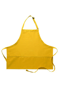 Yellow Deluxe Bib Adjustable Apron (3 Pockets)