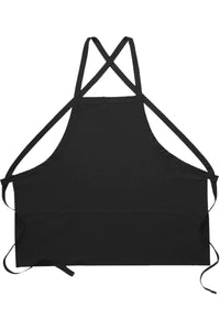 Cardi / DayStar Black Deluxe Criss Cross Bib Apron (3 Pockets)