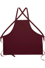 Cardi / DayStar Maroon Deluxe Criss Cross Bib Apron (3 Pockets)