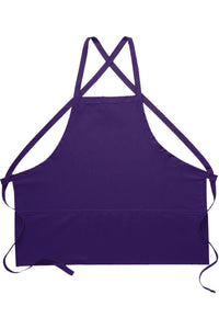 Cardi / DayStar Purple Deluxe Criss Cross Bib Apron (3 Pockets)