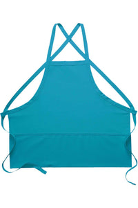 Cardi / DayStar Turquoise Deluxe Criss Cross Bib Apron (3 Pockets)