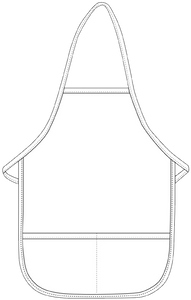 Khaki Kid's Bib Apron (2 Pockets)