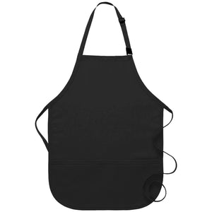 Black Breakaway Neck Kids Bib Adjustable Apron (2 Pockets)