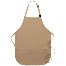 Khaki Breakaway Neck Kids Bib Adjustable Apron (2 Pockets)