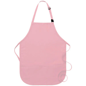 Pink Breakaway Neck Kids Bib Adjustable Apron (2 Pockets)