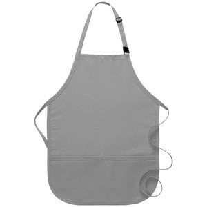 Silver Breakaway Neck Kids Bib Adjustable Apron (2 Pockets)