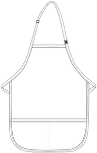 Khaki Breakaway Neck Kids Bib Adjustable Apron (2 Pockets)
