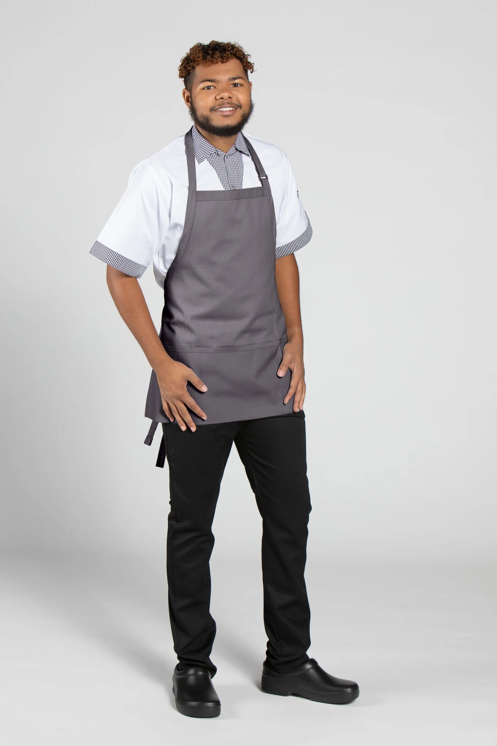 Slate Bib Adjustable Apron (3 Pockets)