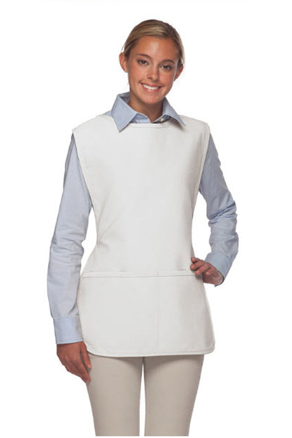 Cardi / DayStar Regular White Deluxe Cobbler Apron (2 Pockets)