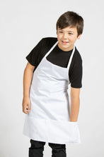 White Youth Bib Apron (2 Pockets)