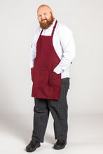 Uncommon Threads Burgundy Bib Adjustable Apron (2 Patch Pocket)