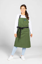 UT Black Collection Sea Green Canvas Aura Bib Apron