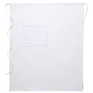 White Bistro Apron (One Pocket with Pencil Divide)