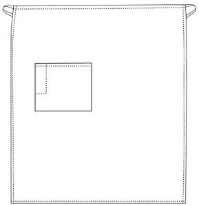 White Bistro Apron (One Pocket with Pencil Divide)