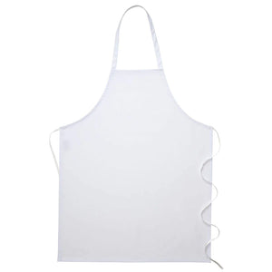 White Bib Apron (No Pockets)
