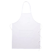 White Bib Apron with Pencil Pocket (Center Divide Pocket)