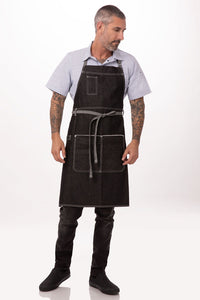 Chef Works Bronx Black Bib Apron