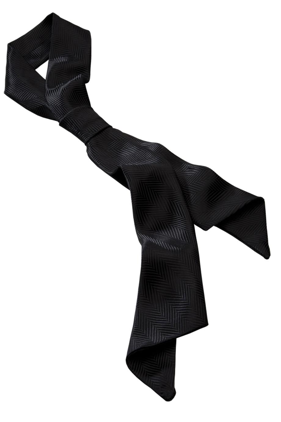 Edwards Black Herringbone Neckerchief