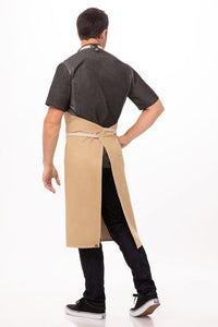 Chef Works Natural Austin Chefs Bib Adjustable Apron (1 Pocket)