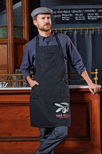 Artisan Collection by Reprime Cotton Chino Adjustable Bib Apron (3 Pocket)