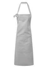 Artisan Collection by Reprime Silver Bib Adjustable Apron (4 Pocket Pouch)