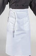White Full Bistro Apron (2 Patch Pockets)