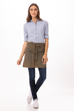 Chef Works Uptown Blue-Taupe Half Bistro Apron