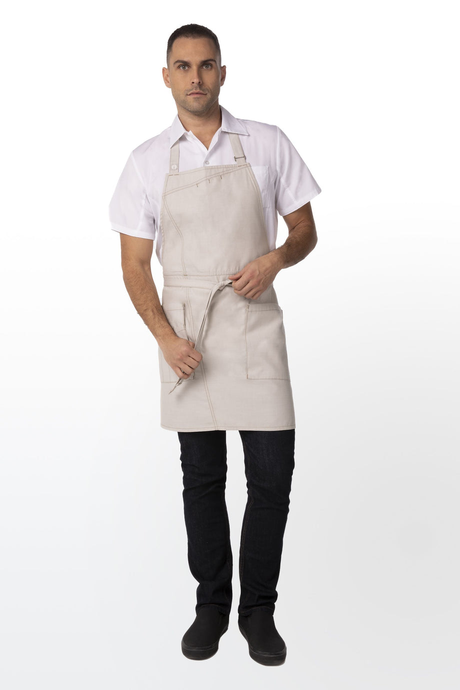 Medford Natural Bib (3 Pockets)