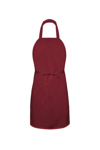 AW Essentials Burgundy Bib Apron (No Pockets)