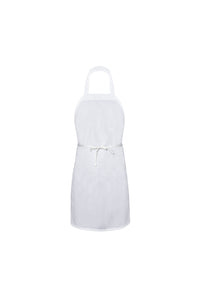 AW Essentials White Bib Apron (No Pockets)