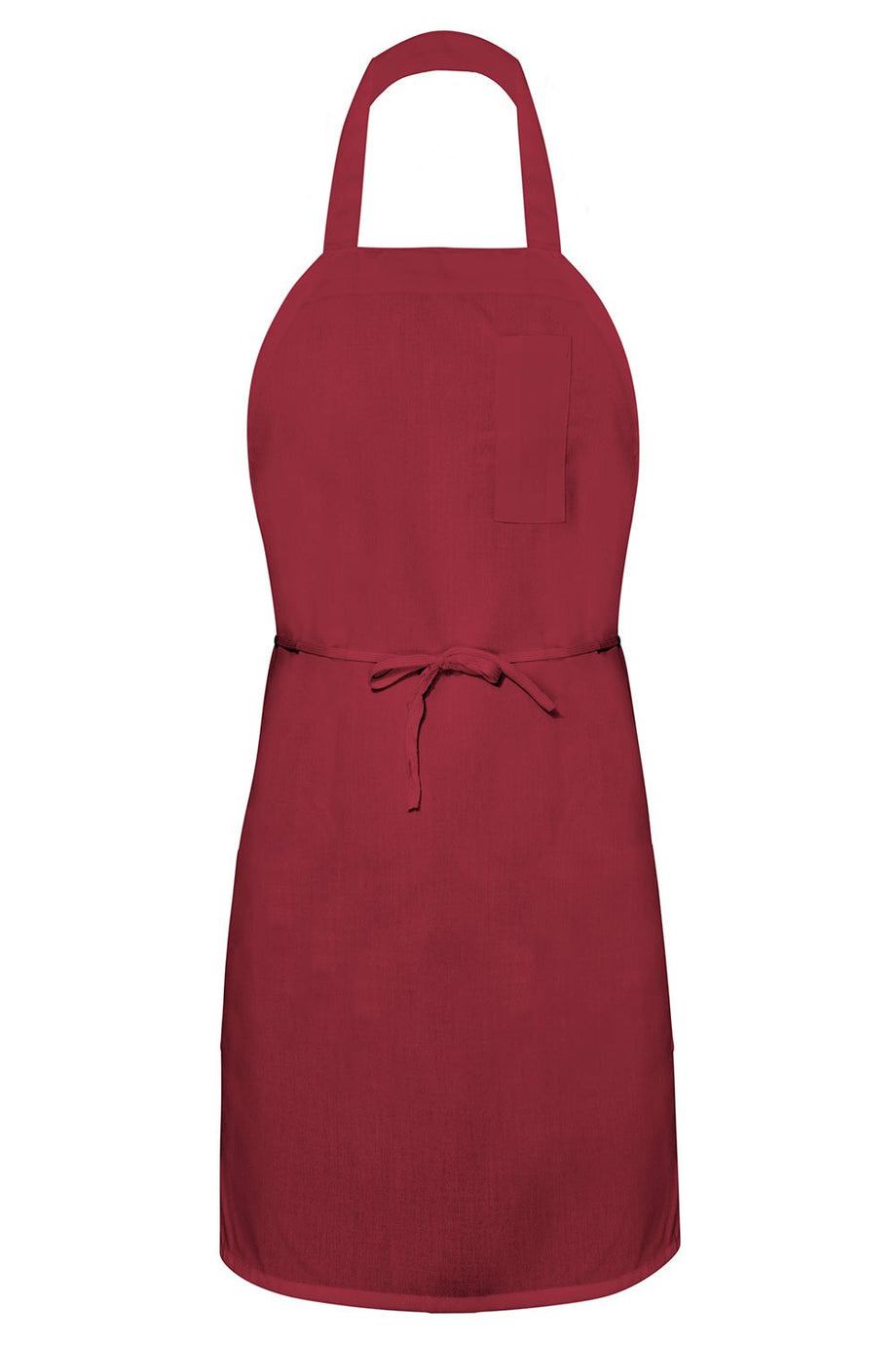 AW Essentials Burgundy Bib Apron (1 Pencil Pocket)