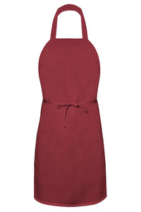 AW Essentials Burgundy Bib Apron (No Pockets)