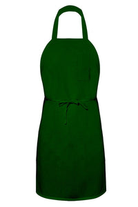 AW Essentials Forest Green Bib Apron (1 Pencil Pocket)