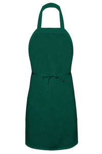 AW Essentials Forest Green Bib Apron (No Pockets)