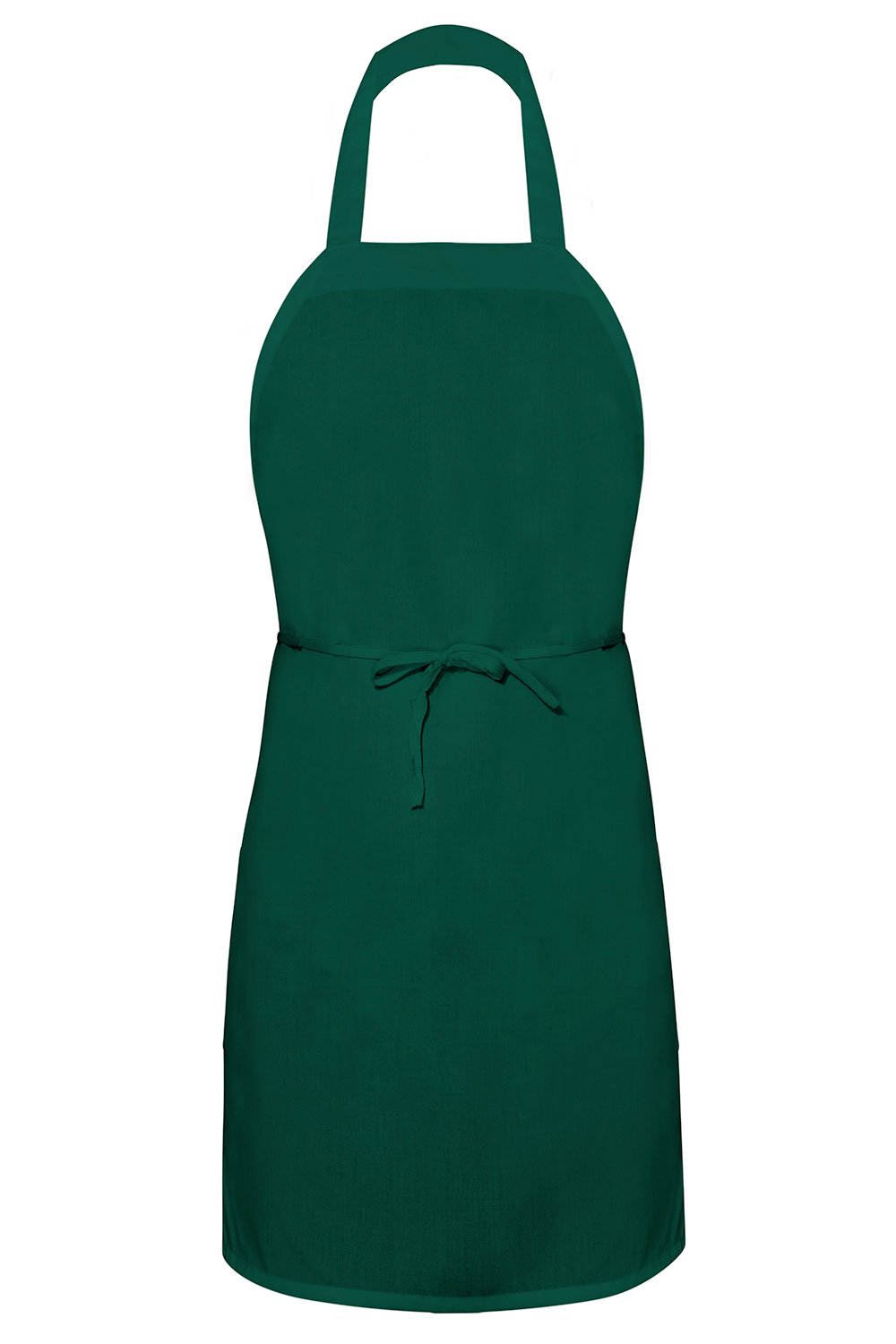 AW Essentials Forest Green Bib Apron (No Pockets)