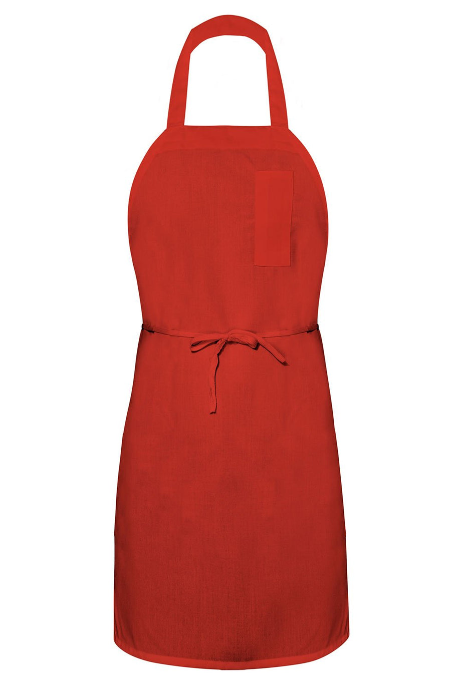 AW Essentials Red Bib Apron (1 Pencil Pocket)