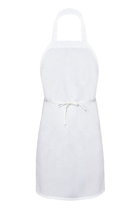 AW Essentials White Bib Apron (No Pockets)