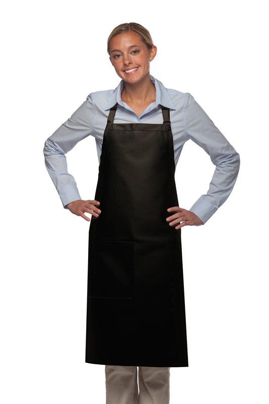 Cardi / DayStar Black Deluxe Butcher Adjustable Apron (1 Pocket)