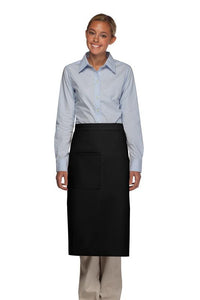 Cardi / DayStar Black Full Bistro Apron (1 Pocket)