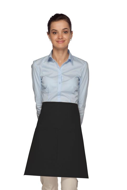 Cardi / DayStar Black Half Bistro Apron (1 Pocket)