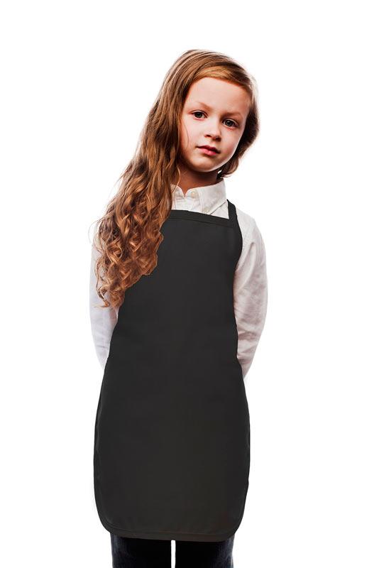 Cardi / DayStar Black Kid's Bib Apron (No Pockets)