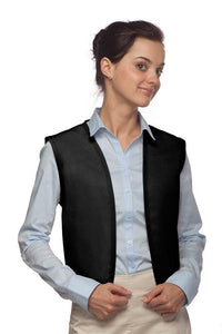 Cardi / DayStar Black No Buttons Unisex Vest with No Pockets