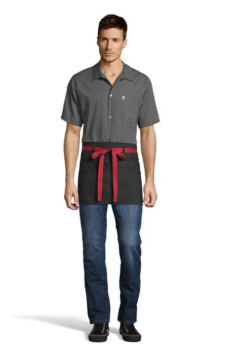 UT Black Collection Black / Red Beltway Waist Apron (3 Pocket)