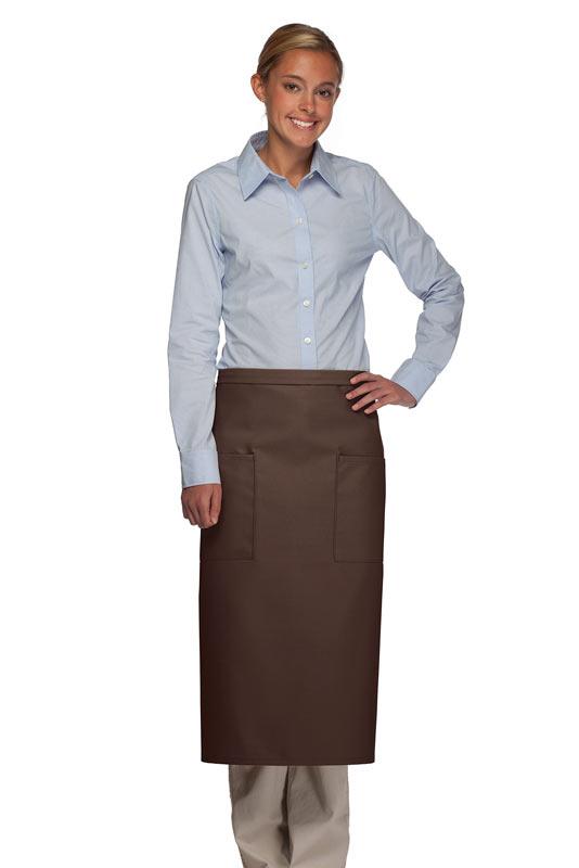 Cardi / DayStar Brown Full Bistro Apron (2 Pockets)