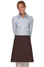 Cardi / DayStar Brown Half Bistro Apron (2 Patch Pockets)