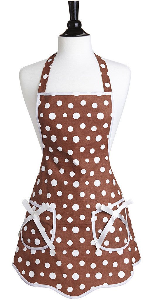 Jessie Steele Retro Chocolate Polka Dot Ava Apron