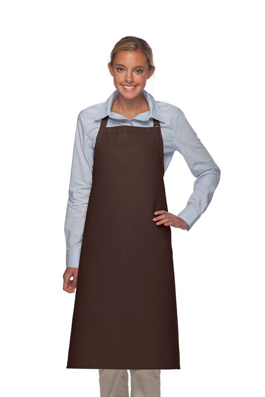 Cardi / DayStar Brown Deluxe XL Butcher Adjustable Apron (No Pockets)