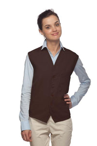 Cardi / DayStar Brown 4-Button Unisex Vest with 1 Pocket