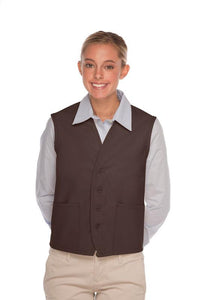 Cardi / DayStar Brown 4-Button Unisex Vest with 2 Pockets