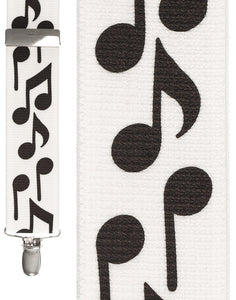 Cardi "Bold Notes White" Suspenders